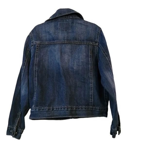 Place Girls Denim Jacket Size S (6) Blue Solid 100% Cotton Long Sleeves Collared - Picture 2 of 5